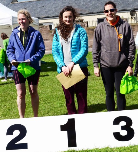 Novice Female Podium. 1st Abigail Mason, 2nd Jeni Warden, 3rd Jenny Warden. Image courtesy of John Dempsey, Montrose Images