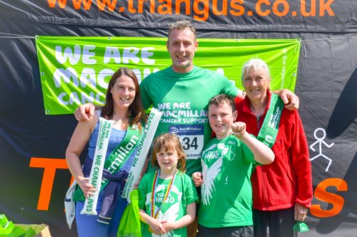 Simon Haig and family.  Simon was one of the members of Team Macmillan.  Credit John Dempsey - Montrose Images